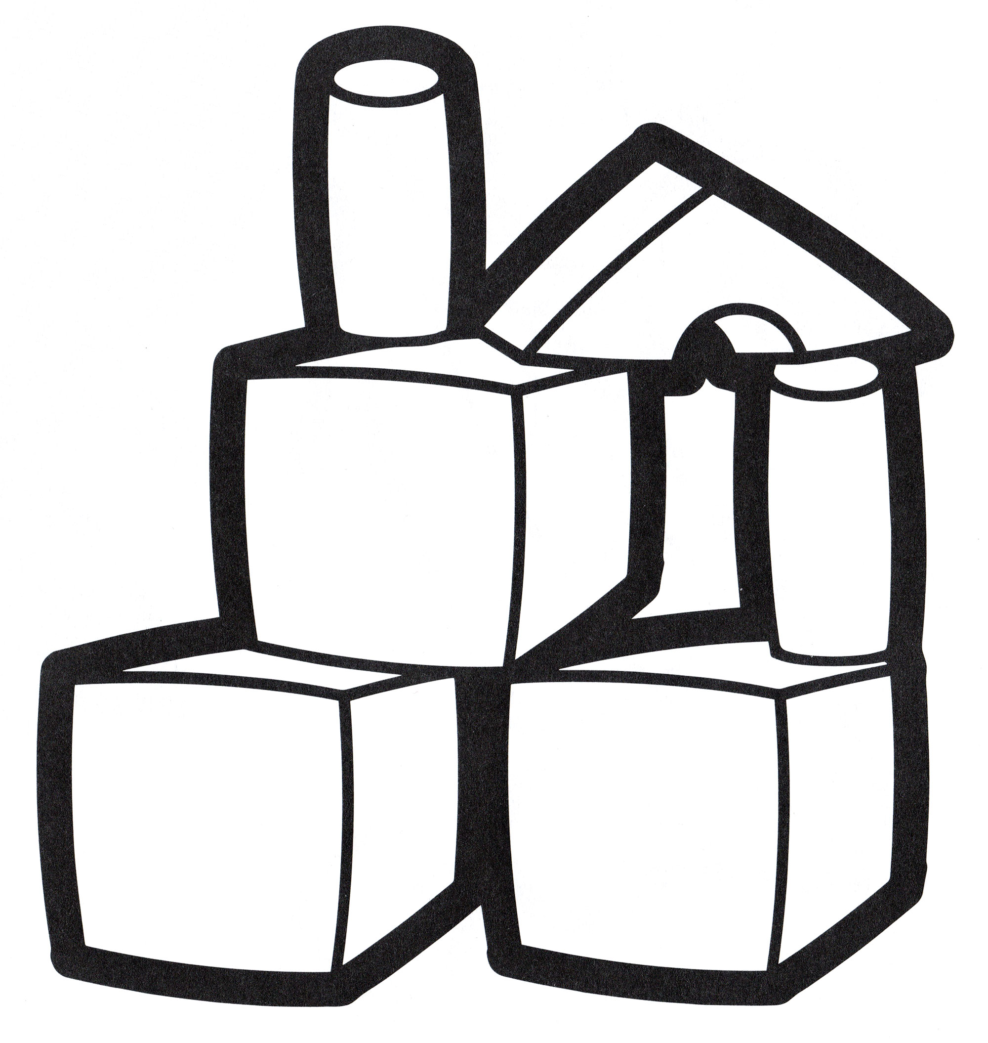 Раскраска Игрушечные кубики