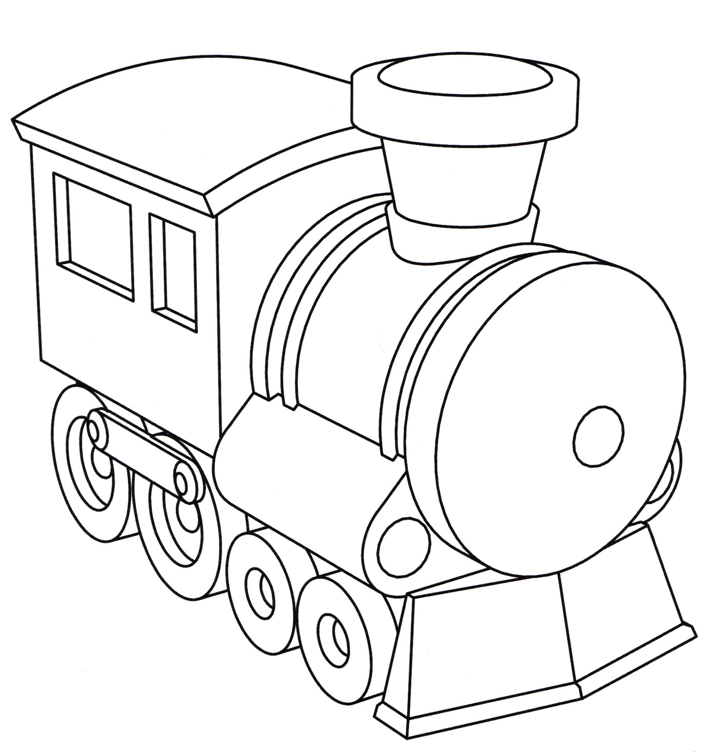 Раскраска Игрушечный паровоз