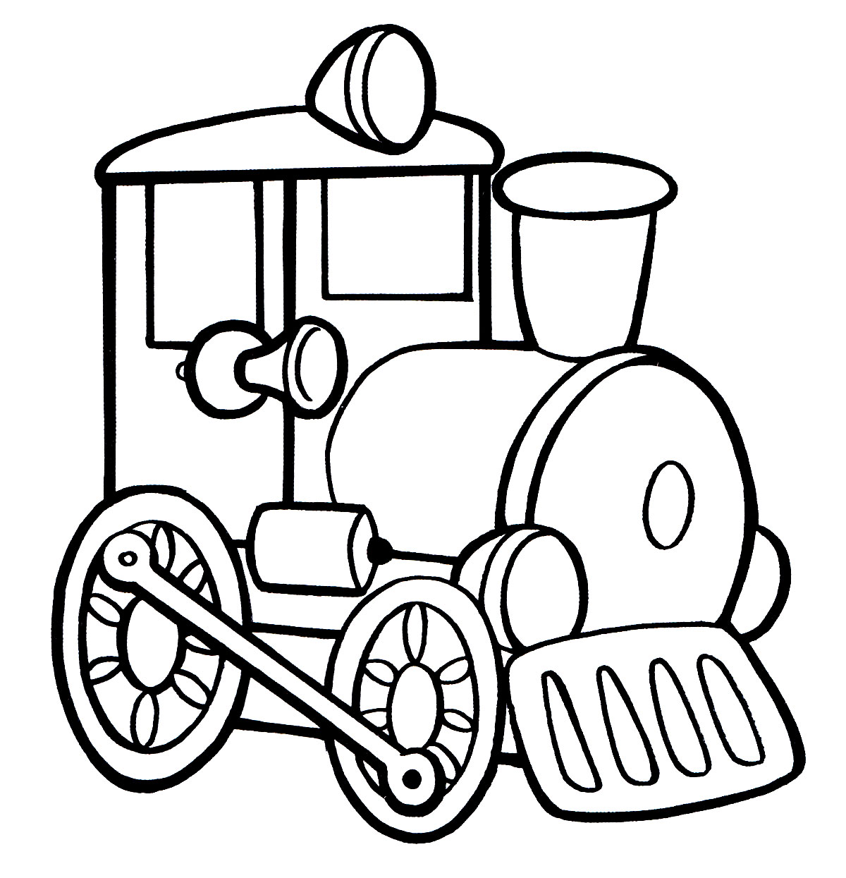 Раскраска Игрушка паровозик
