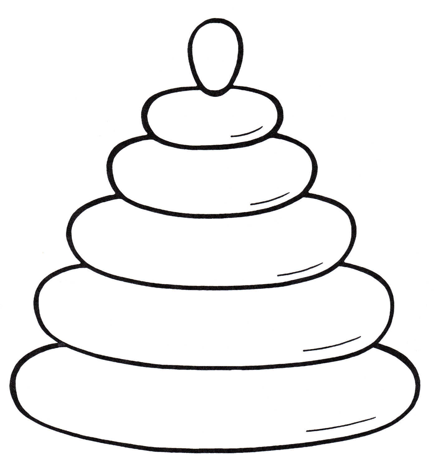 Раскраска Игрушка пирамидка