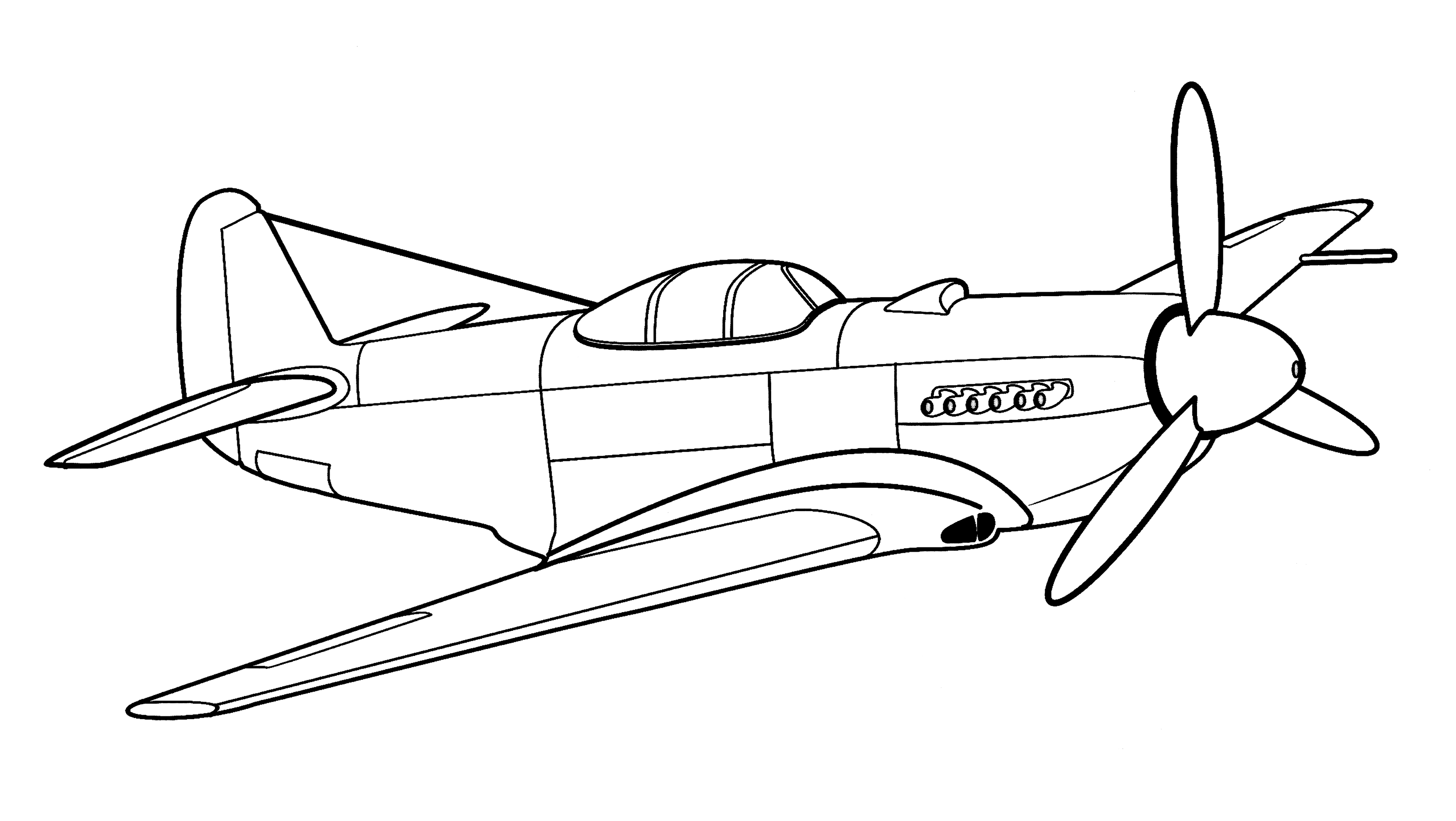Раскраска Истребитель Як-3