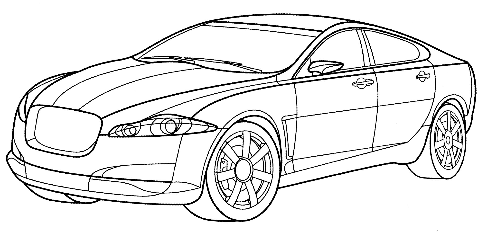 Раскраска Jaguar C-XF