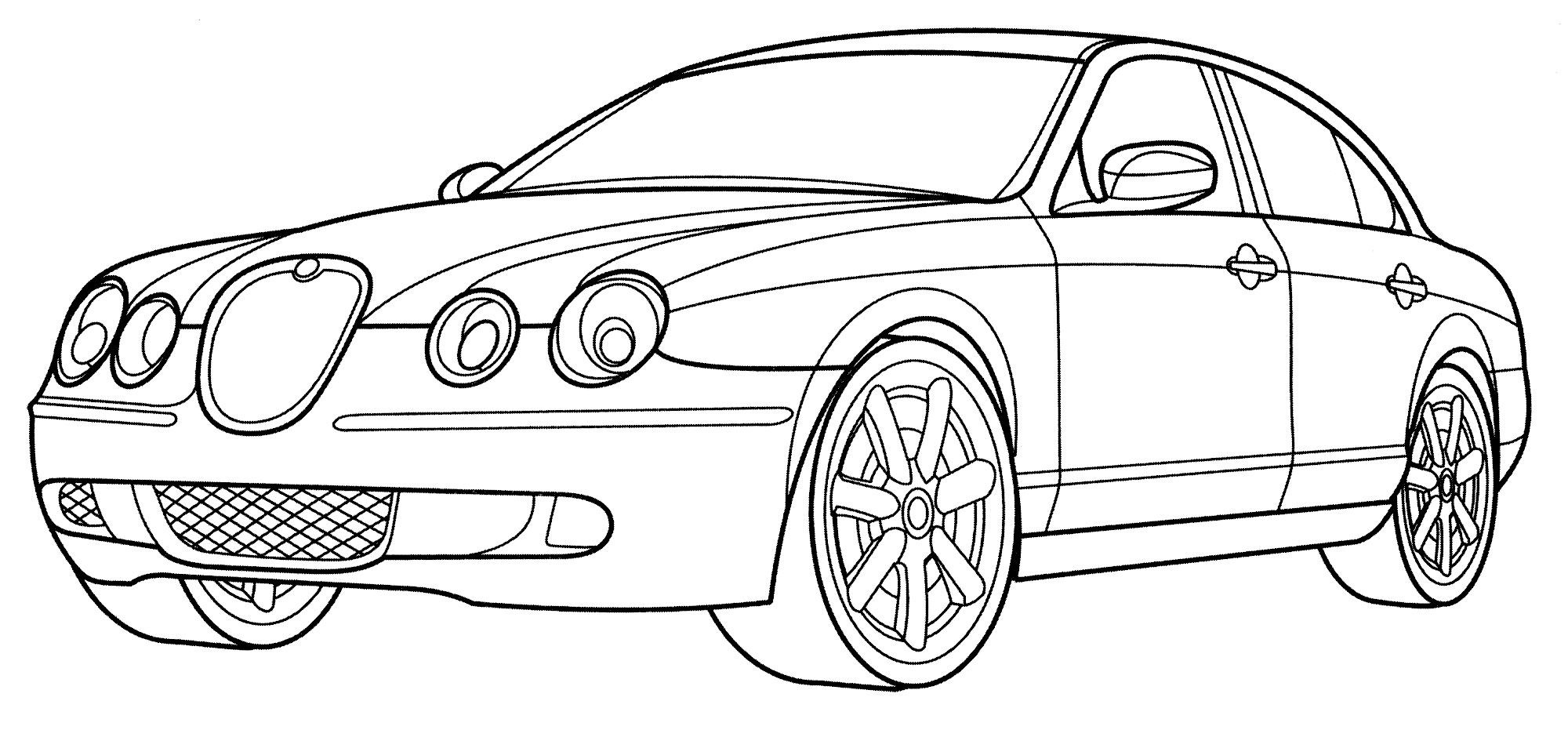Раскраска Jaguar S-Type