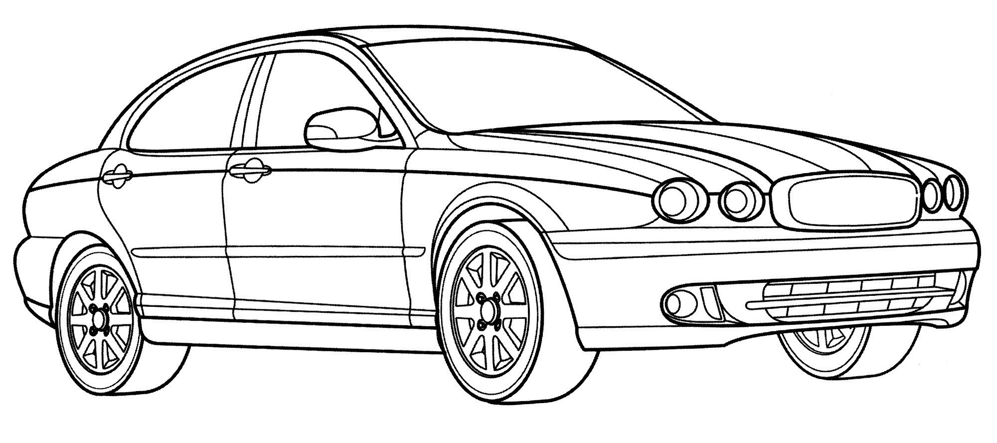 Раскраска Jaguar X-Type