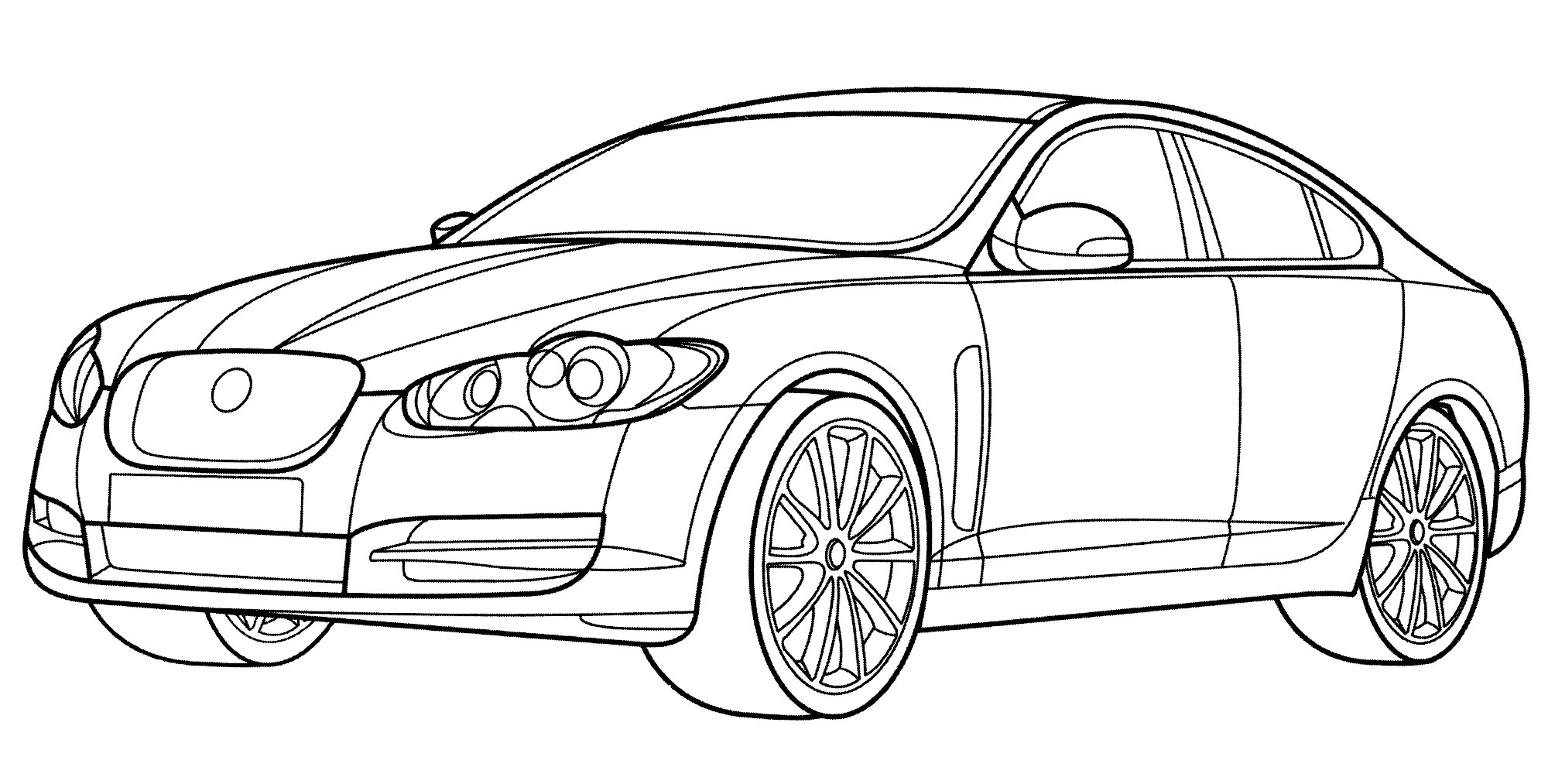Раскраска Jaguar XF