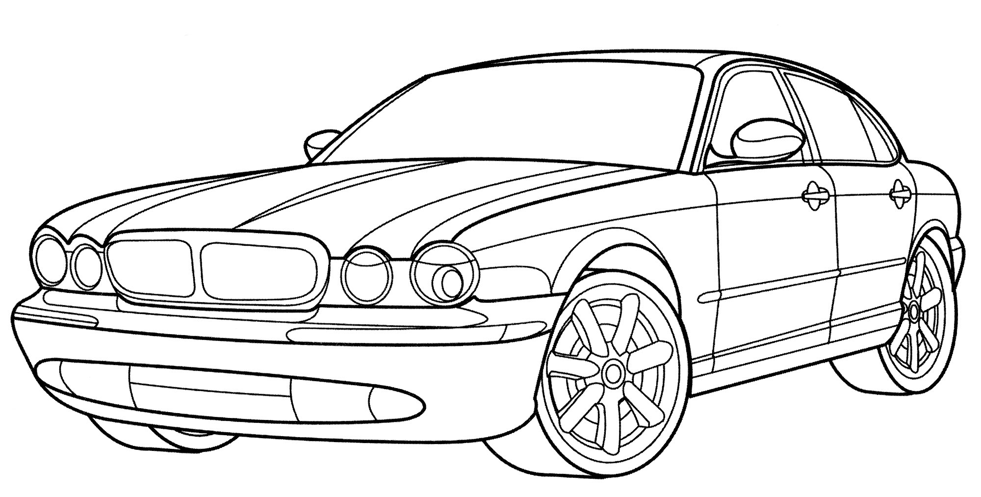Раскраска Jaguar XJ Super