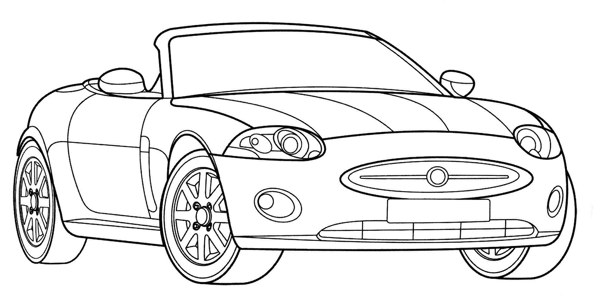 Раскраска Jaguar XK
