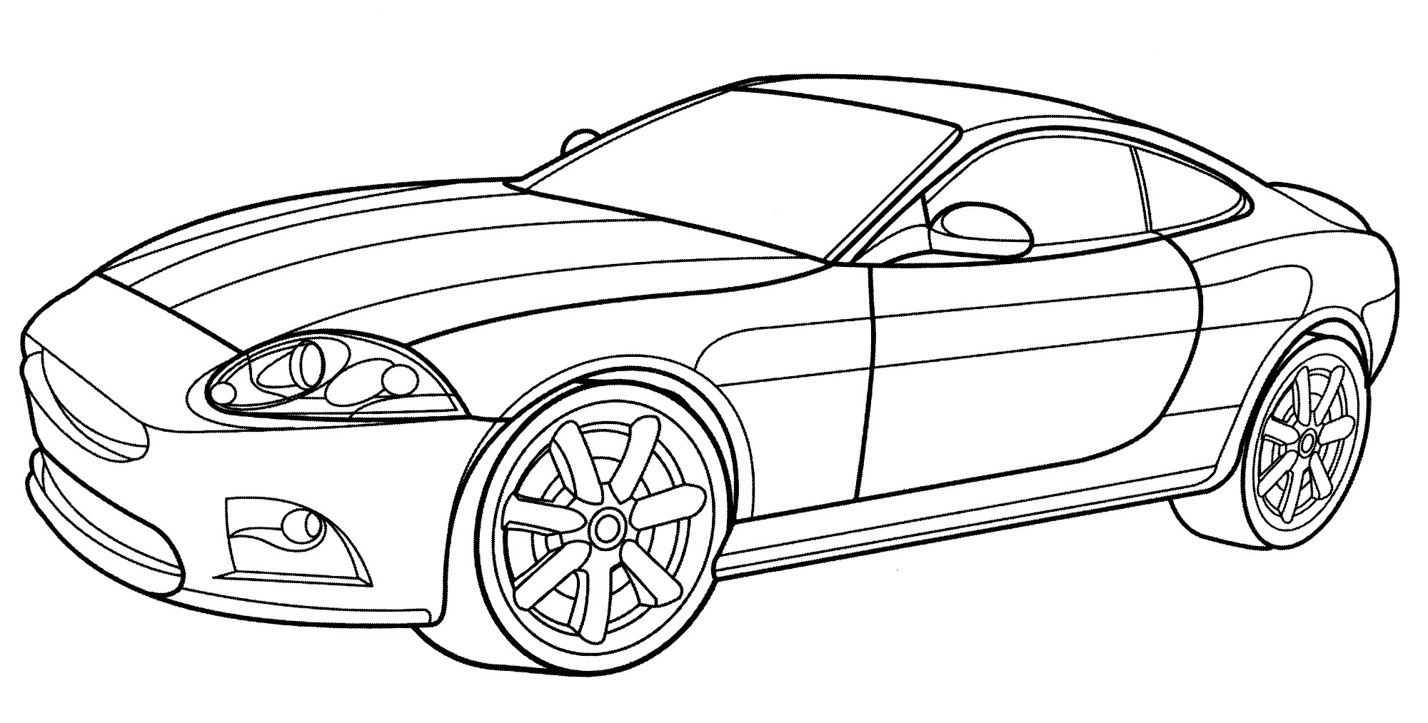 Раскраска Jaguar XK RS