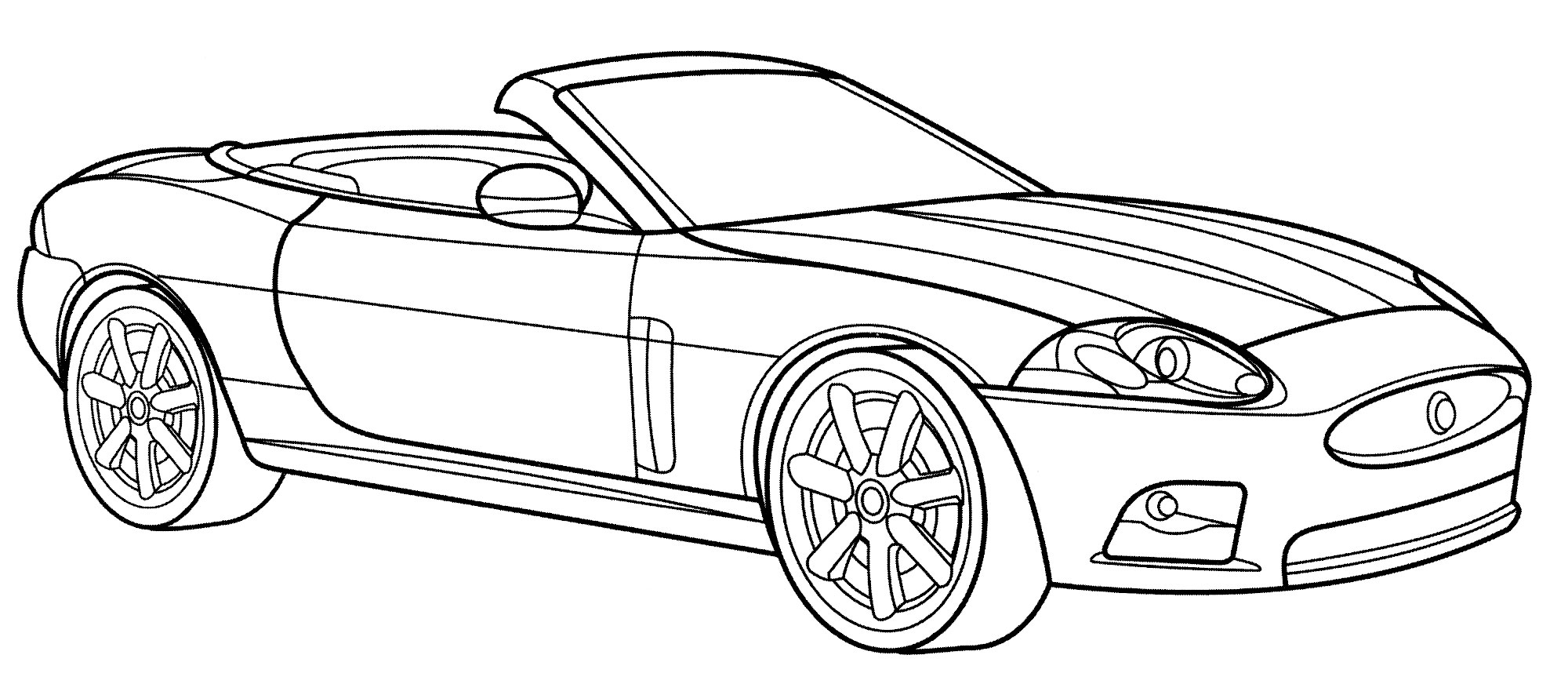 Раскраска Jaguar XKR Convertible