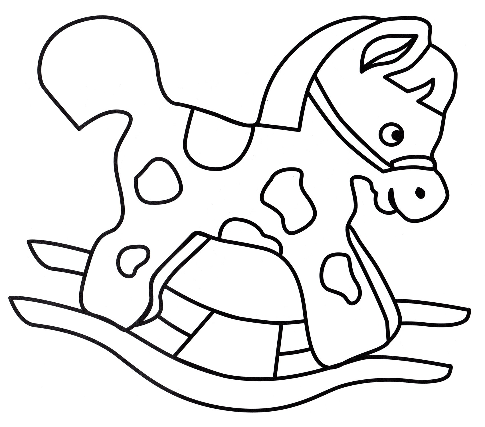 Раскраска Качалка лошадка