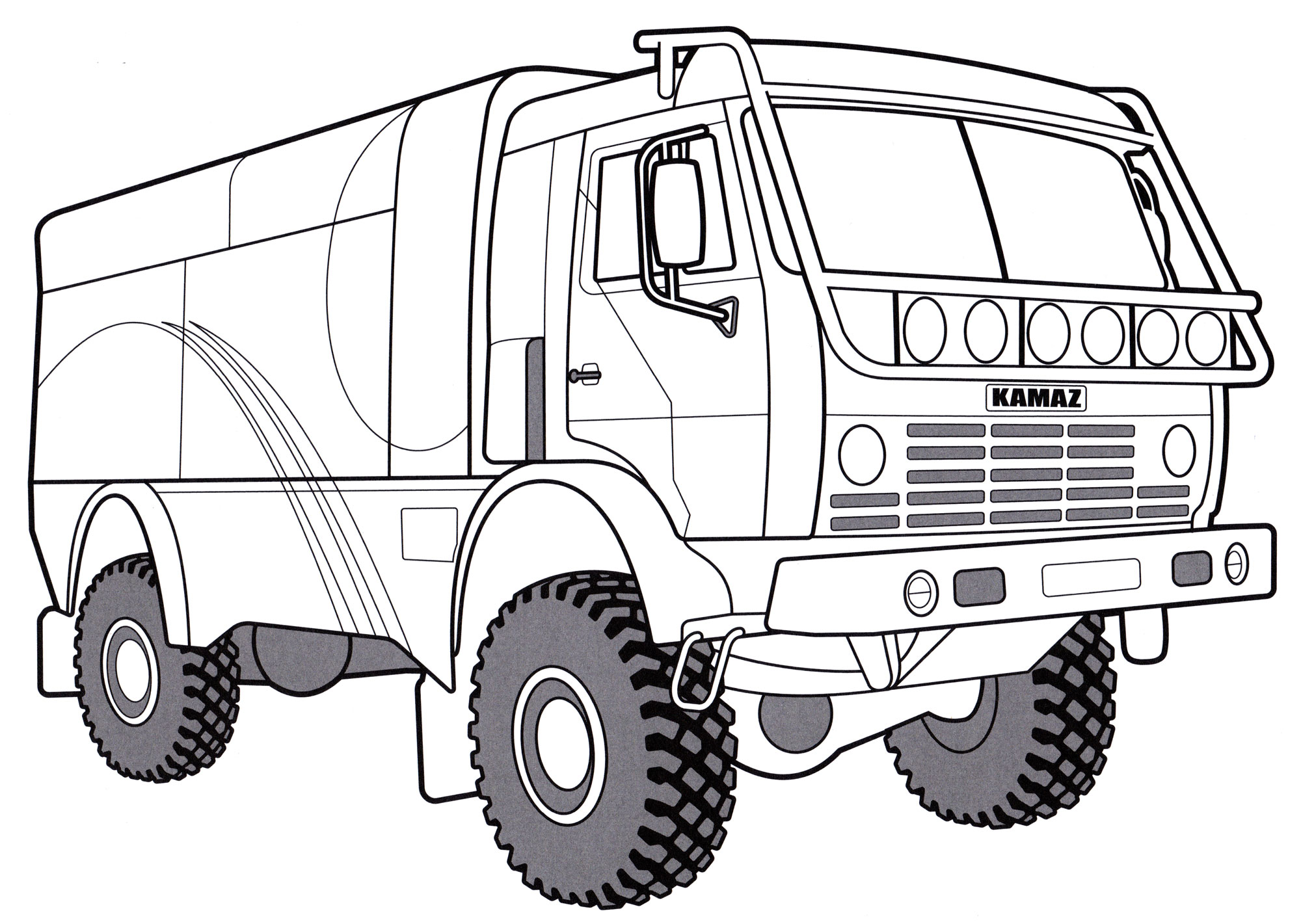 Раскраска КамАЗ 4326