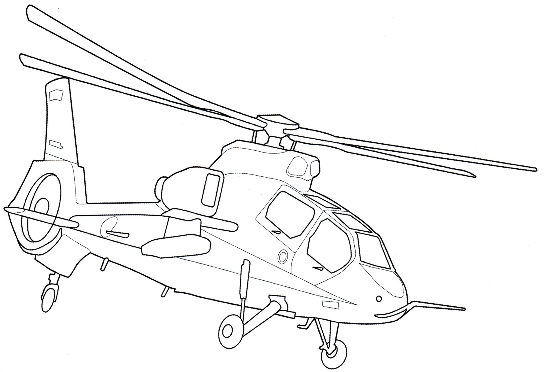 Раскраска Kawasaki OH-1