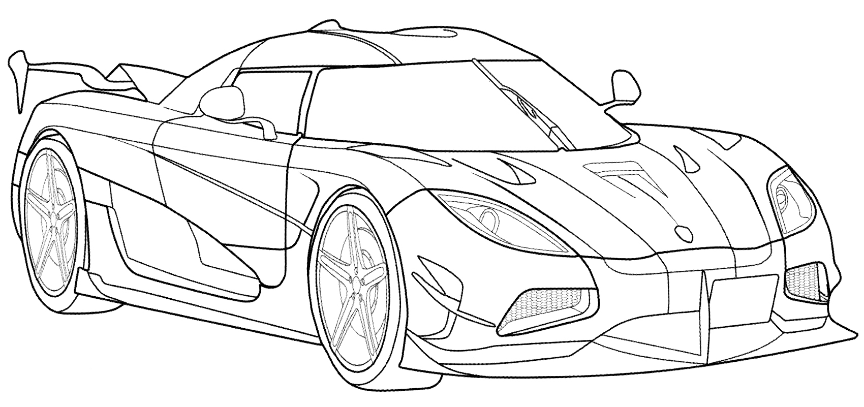 Раскраска Koenigsegg Agera RSR