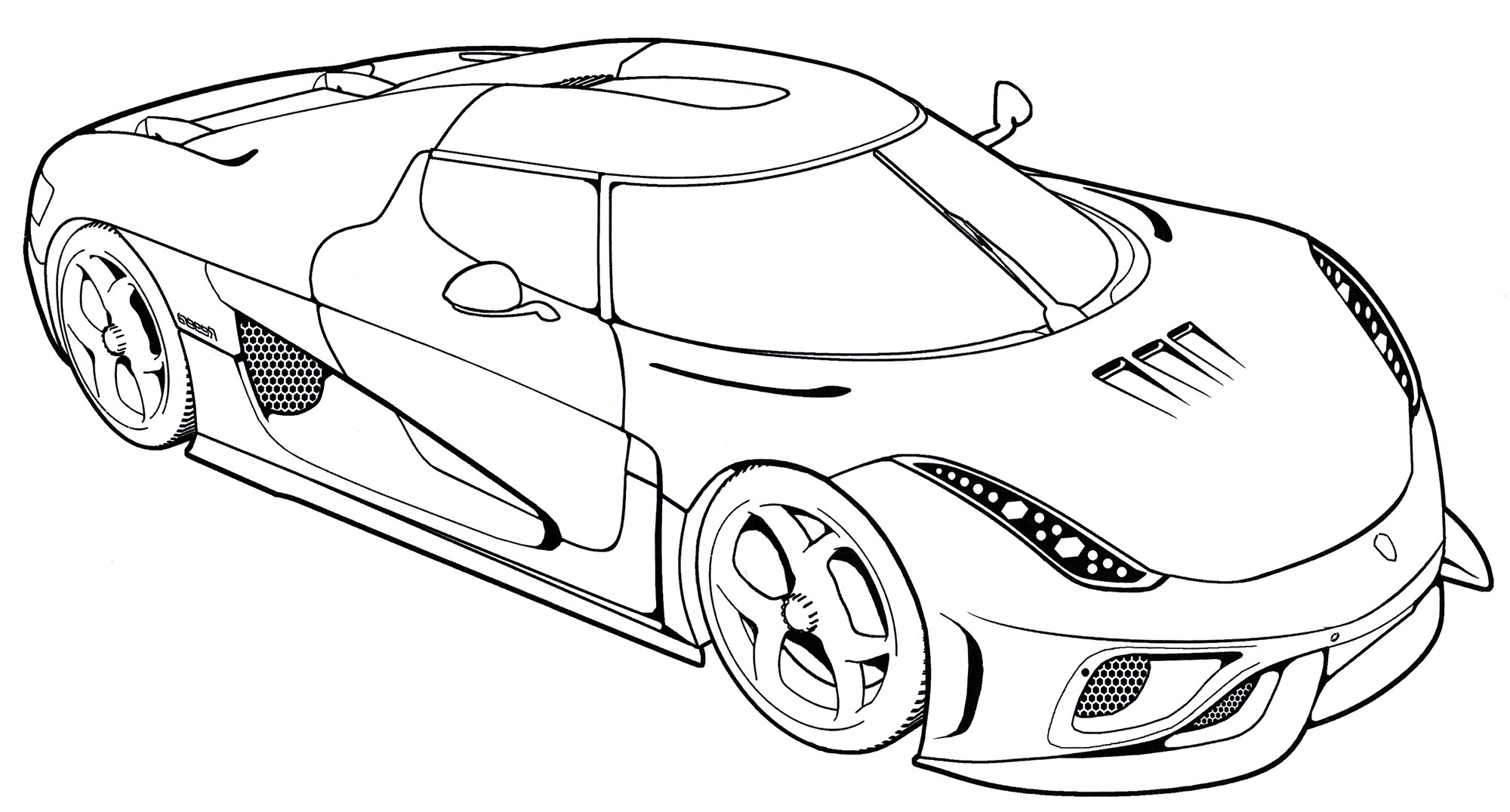 Раскраска Koenigsegg Regera