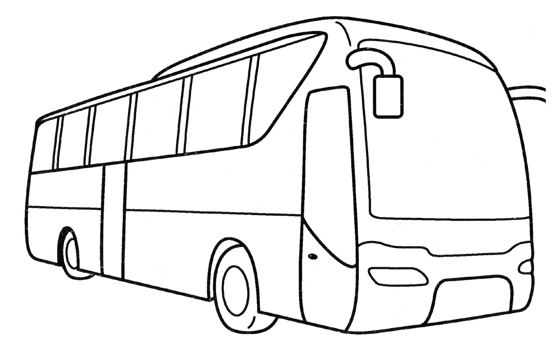 Раскраска Комфортабельный автобус