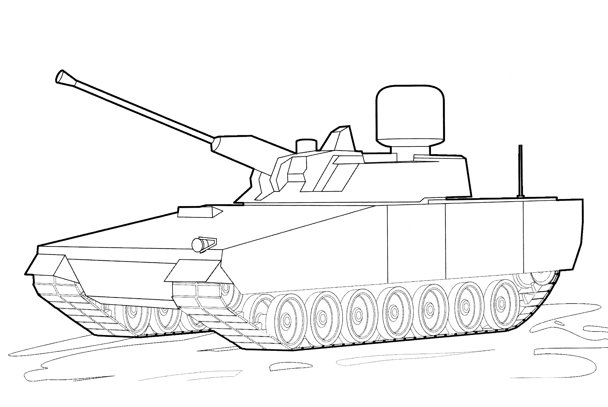 Раскраска Легкий танк "SV-90"