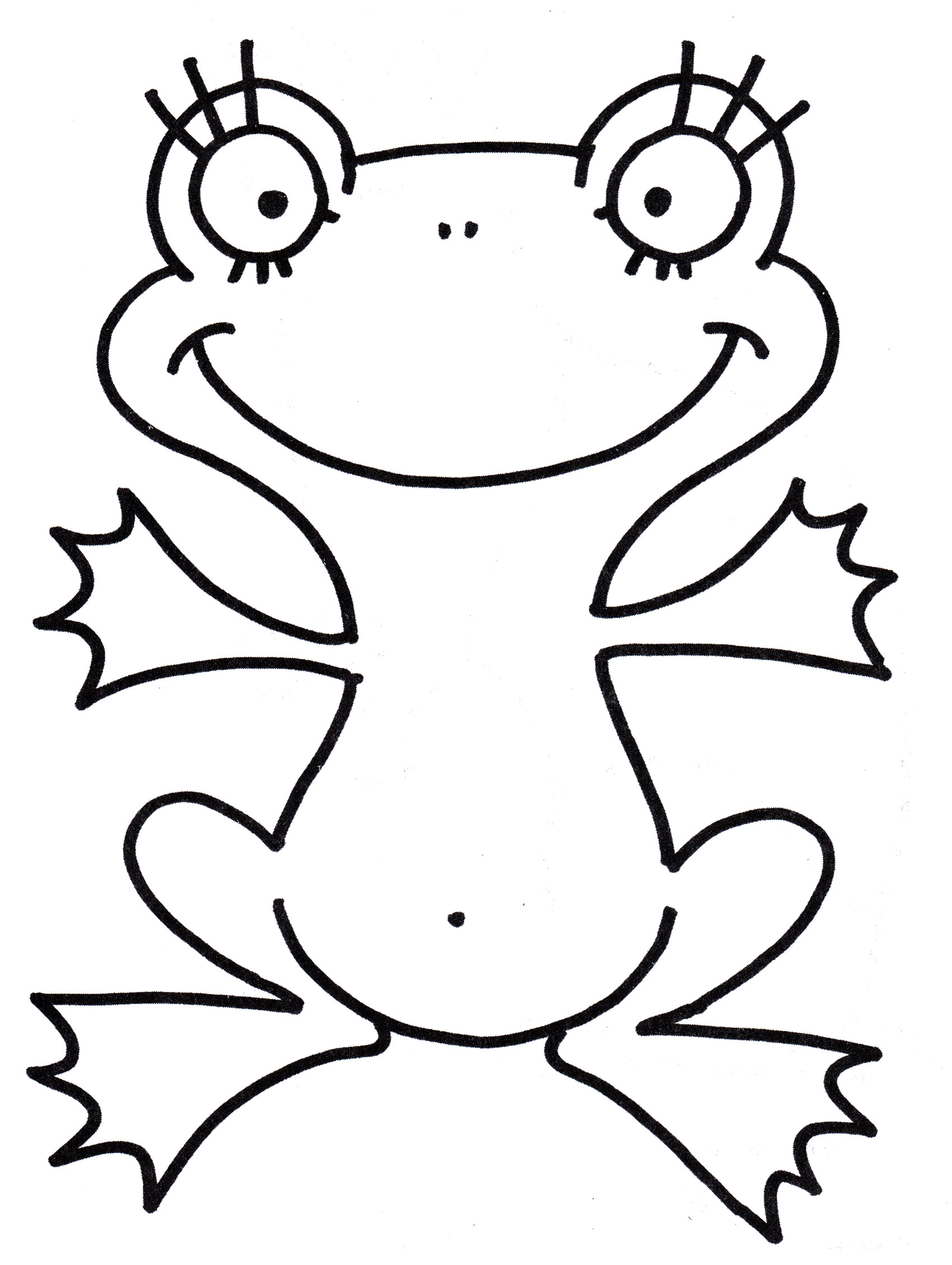 Раскраска Маленькая лягушка