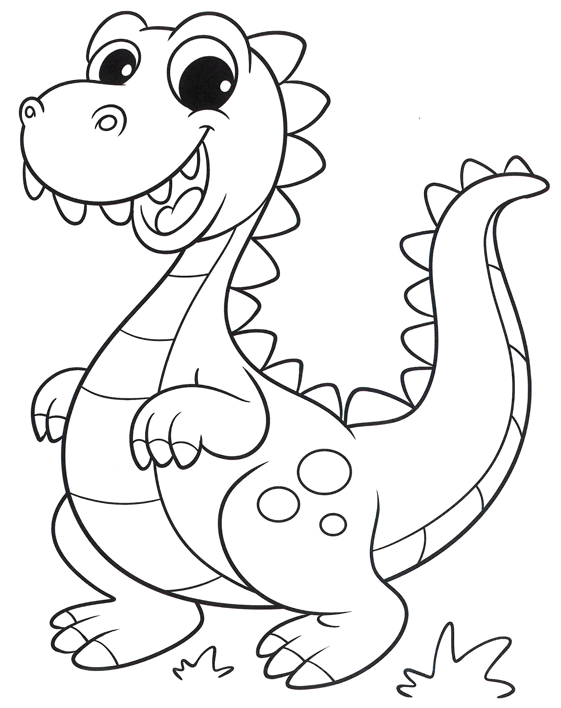 Раскраска Малыш динозаврик