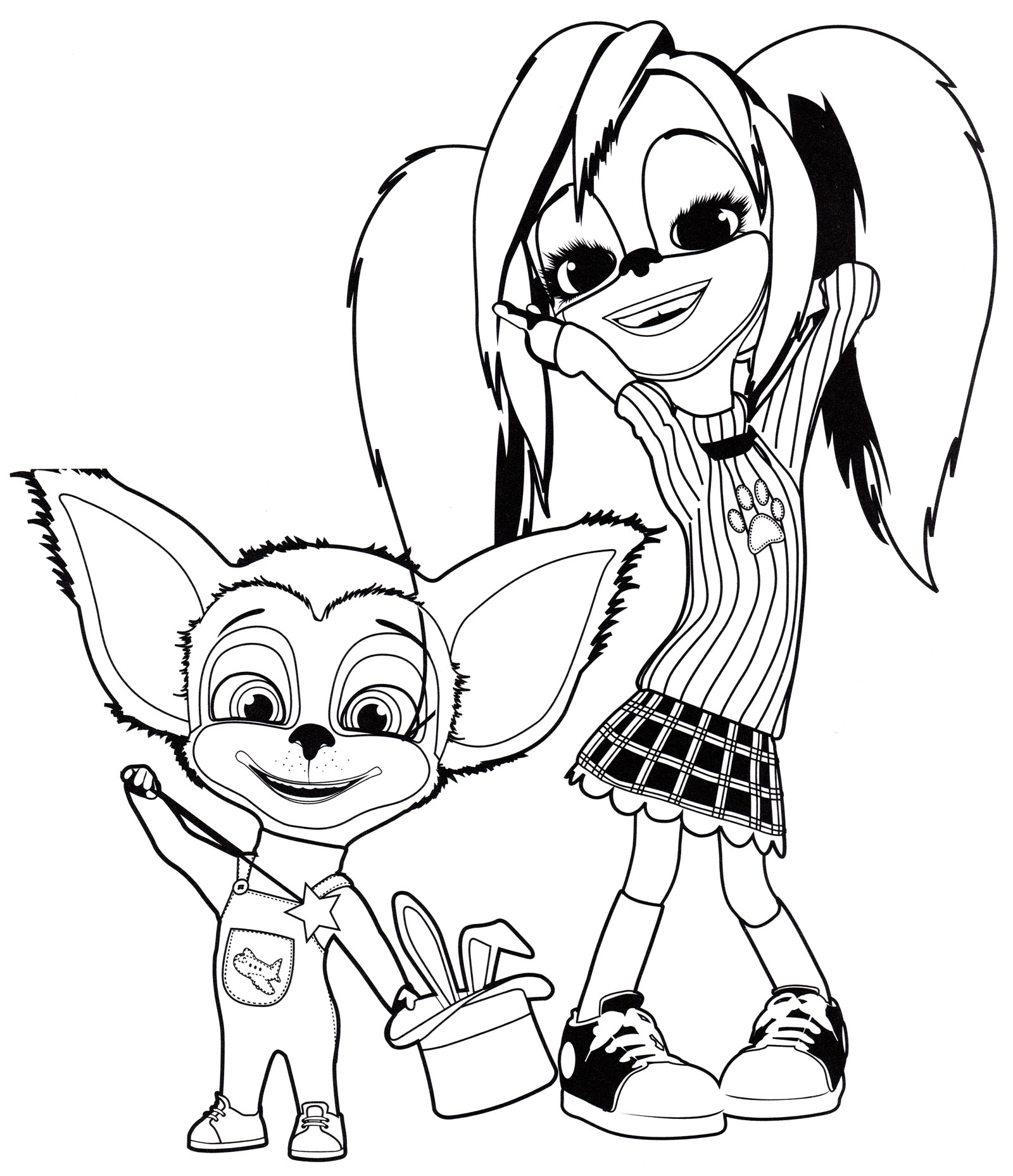 Раскраска Малыш и Роза