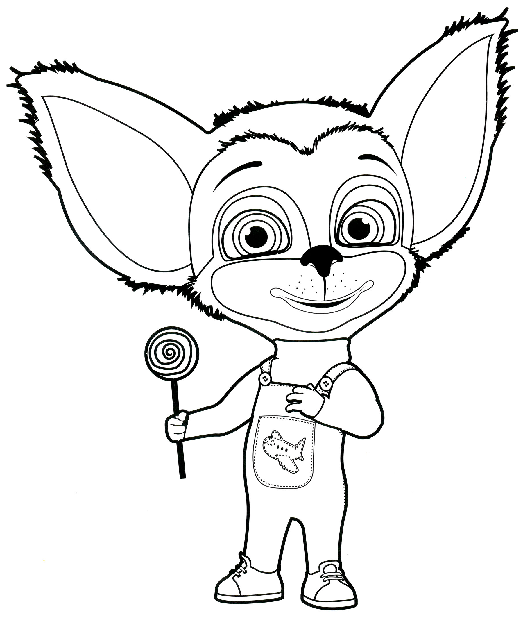 Раскраска Малыш с леденцом