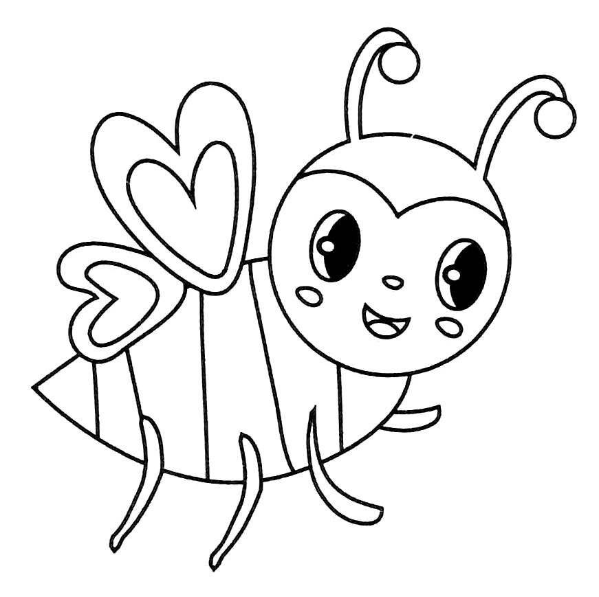 Раскраска Малышка пчёлка