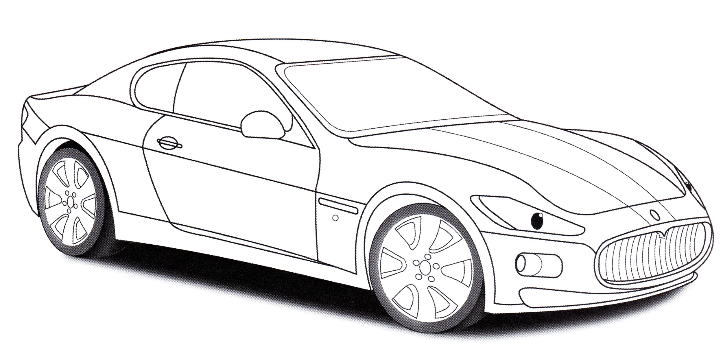 Раскраска Maserati GranTurismo