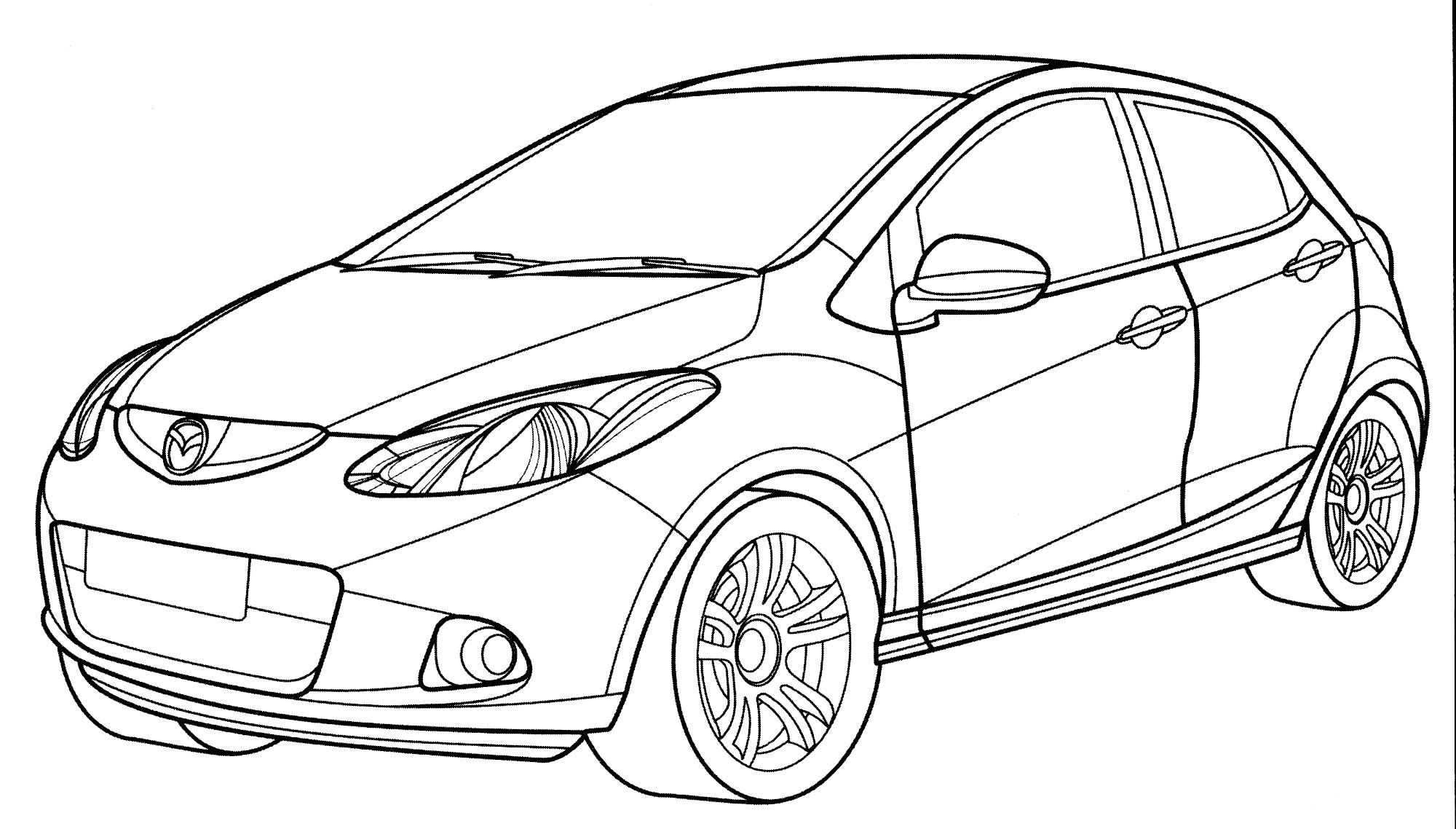 Раскраска Mazda 2