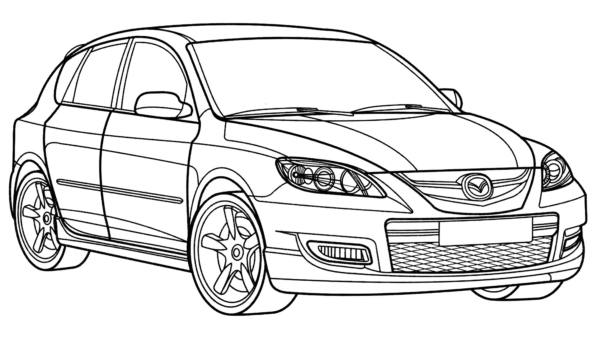 Раскраска Mazda 3