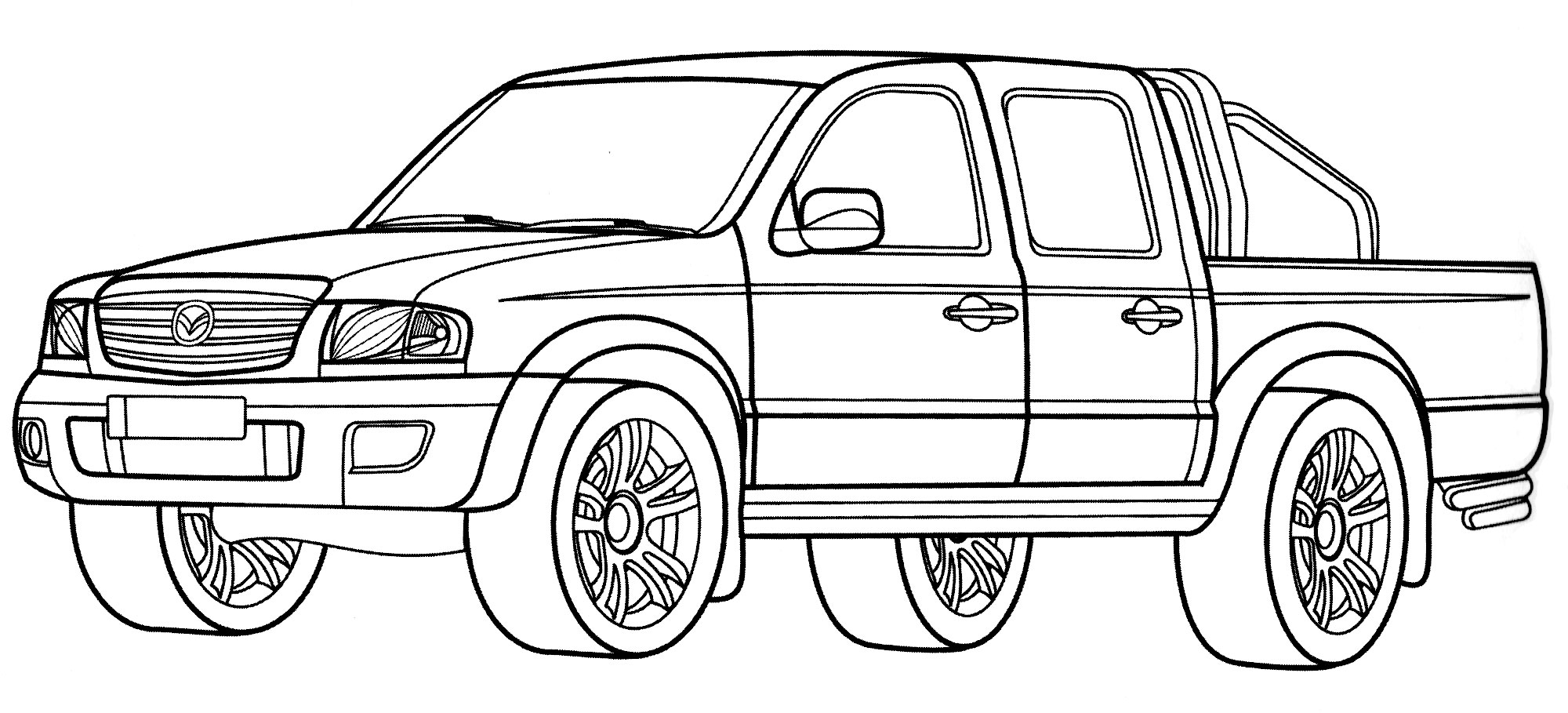 Раскраска Mazda B2500