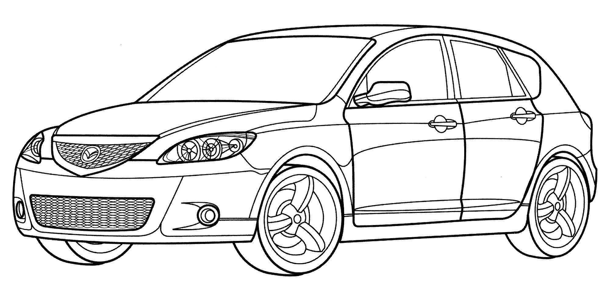 Раскраска Mazda MX Sportif