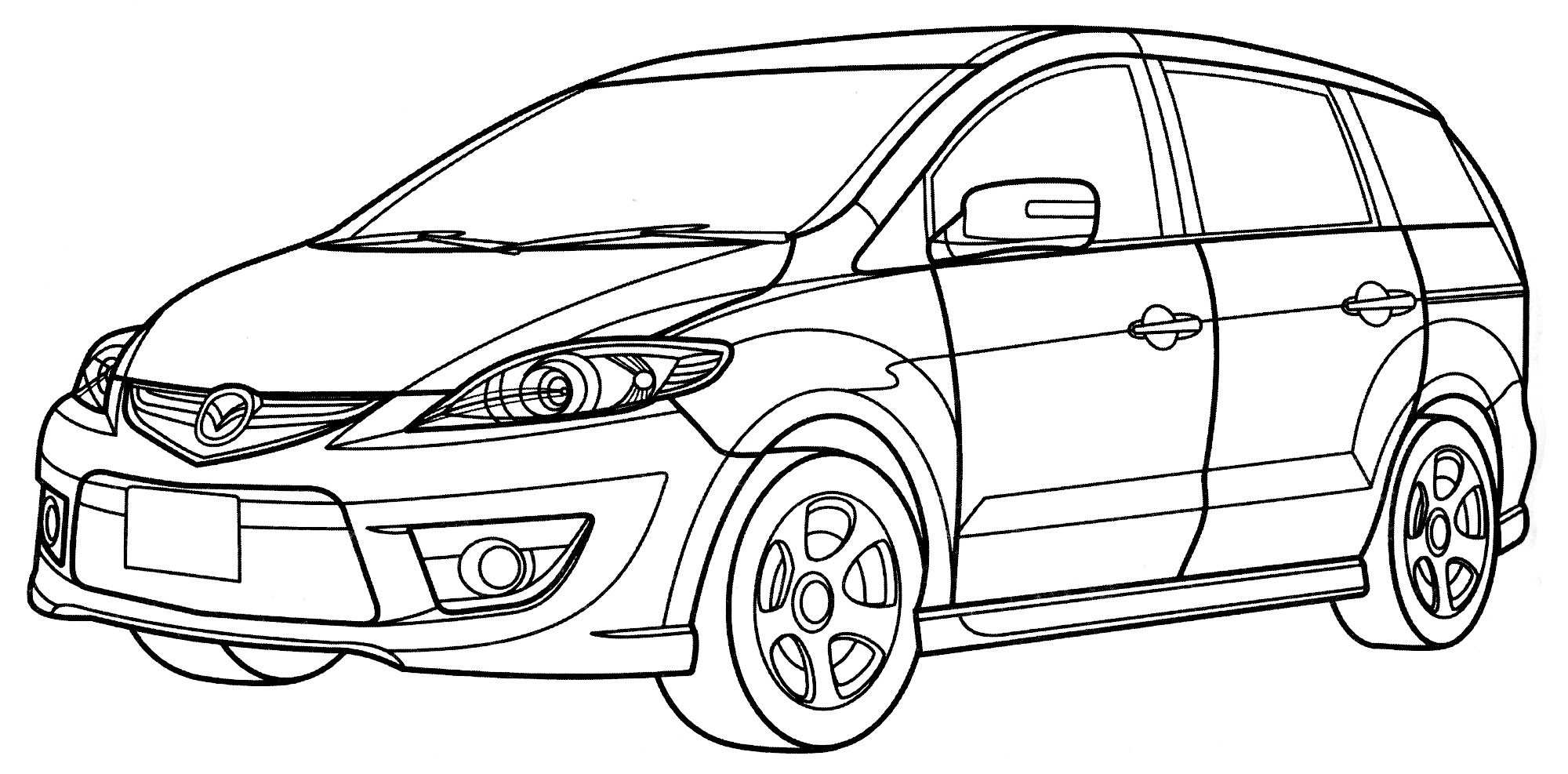 Раскраска Mazda Premacy