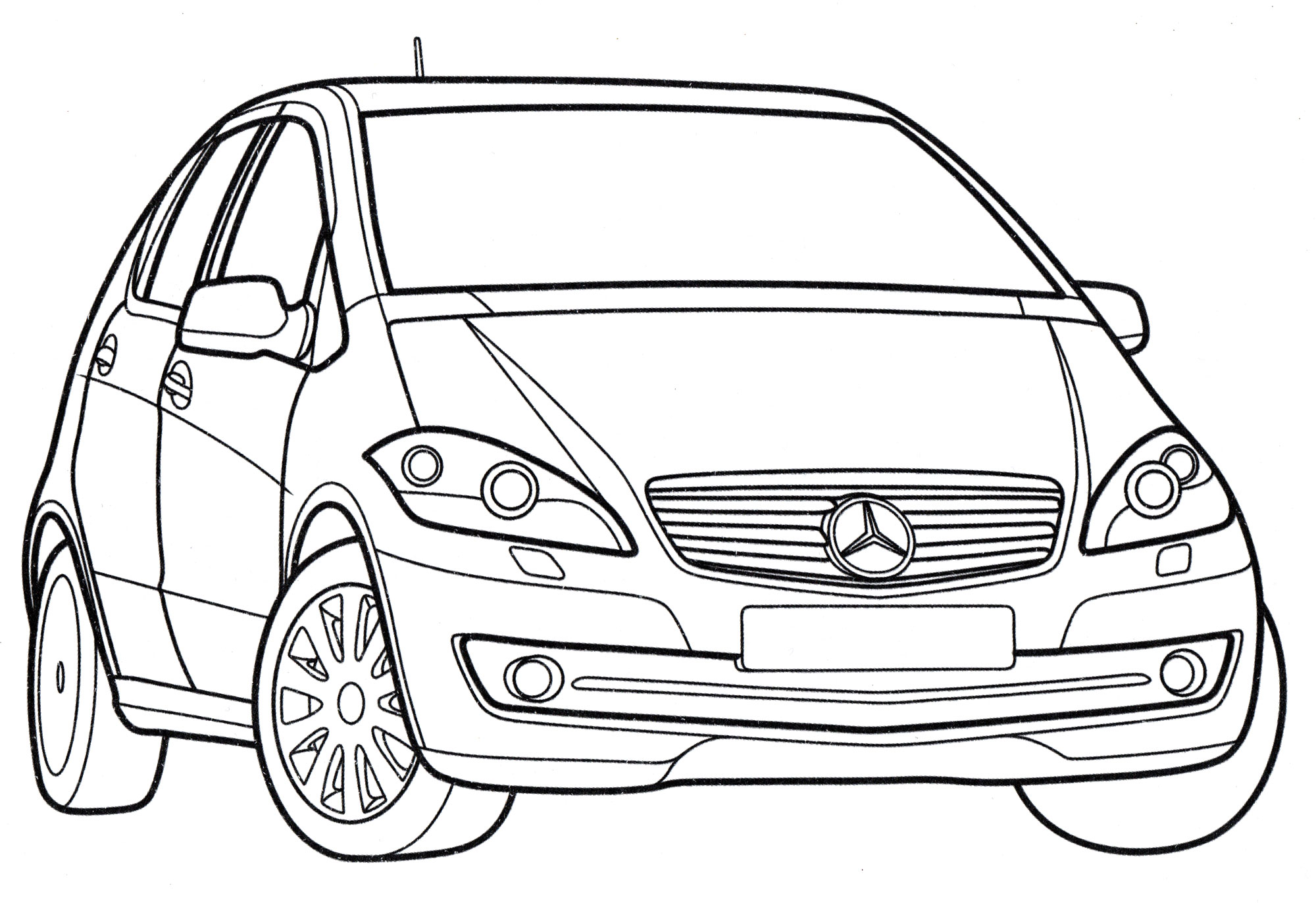 Раскраска Mercedes A-class