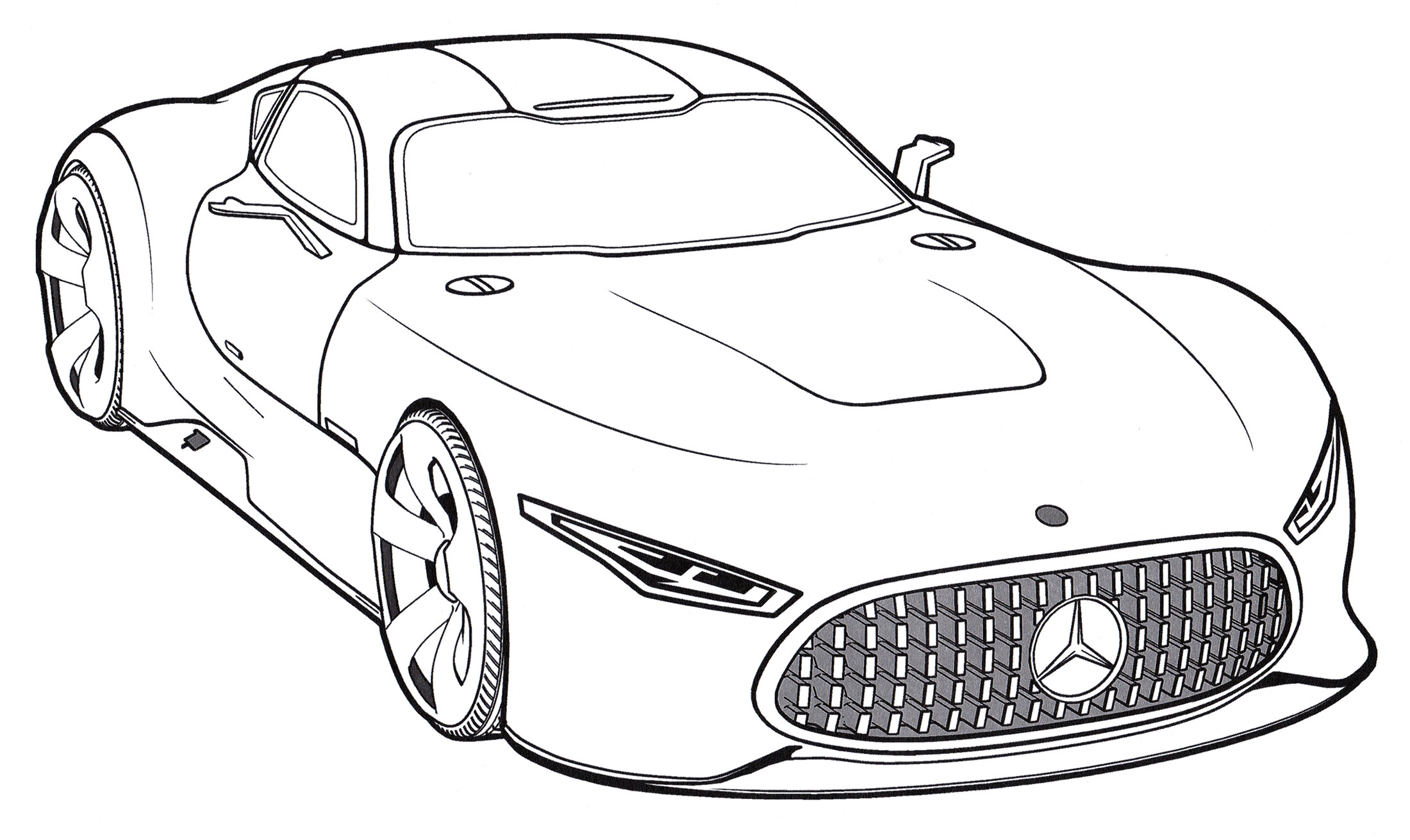 Раскраска Mercedes AMG Vision Gran Turismo