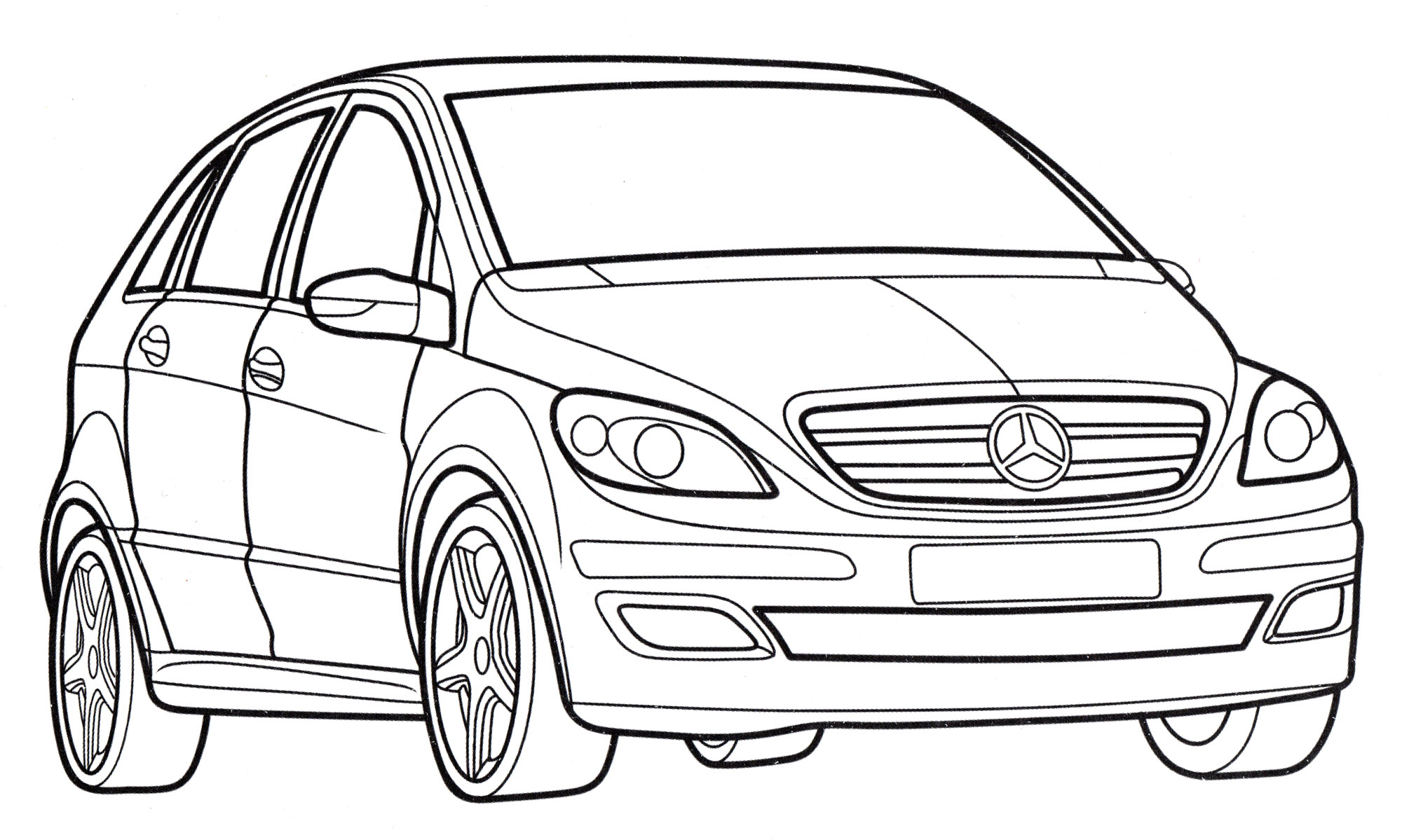 Раскраска Mercedes B-class