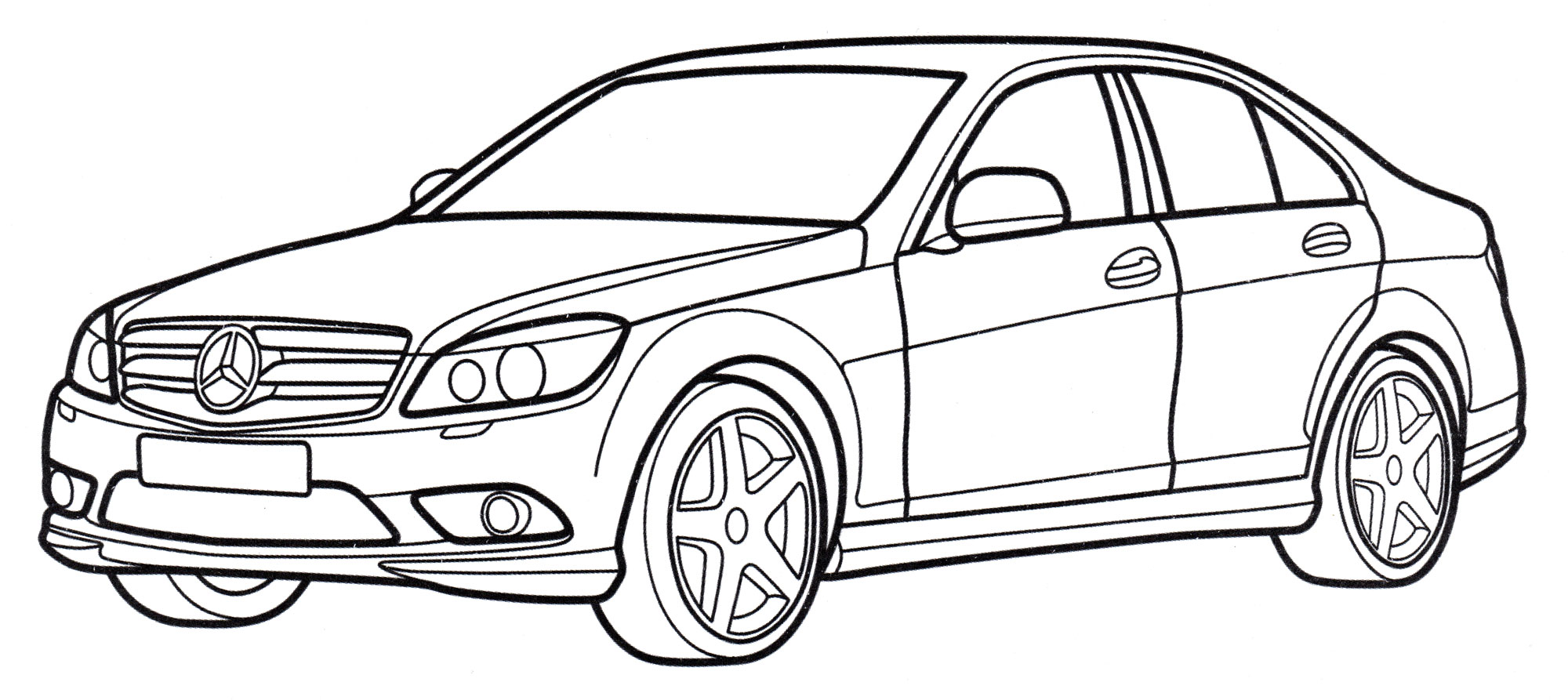 Раскраска Mercedes C-class