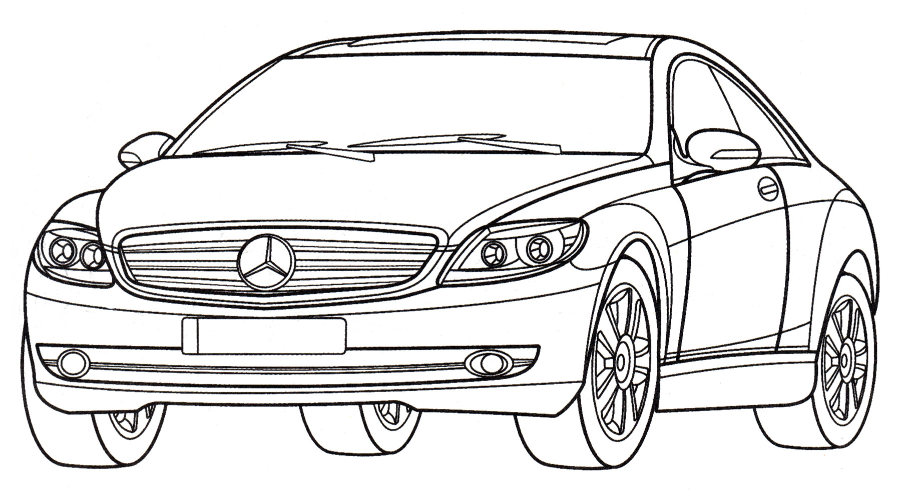 Раскраска Mercedes CL 550 Sport