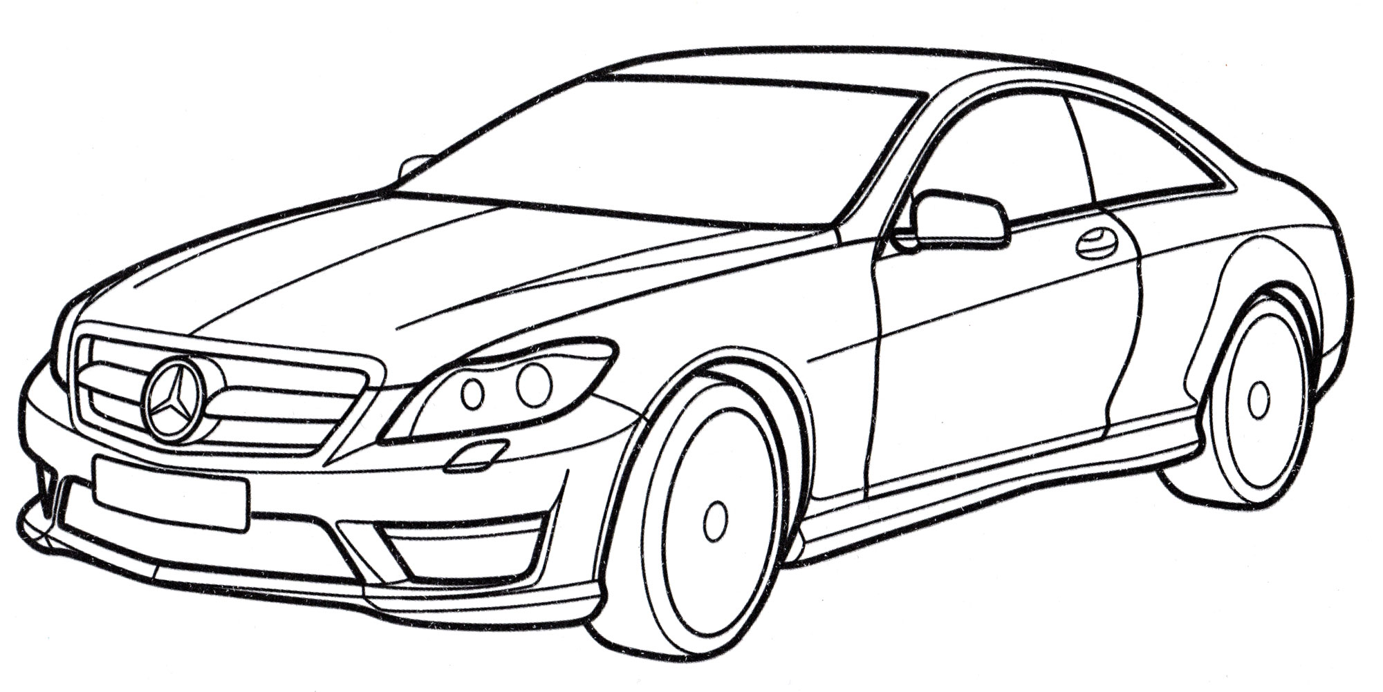 Раскраска Mercedes CL-class