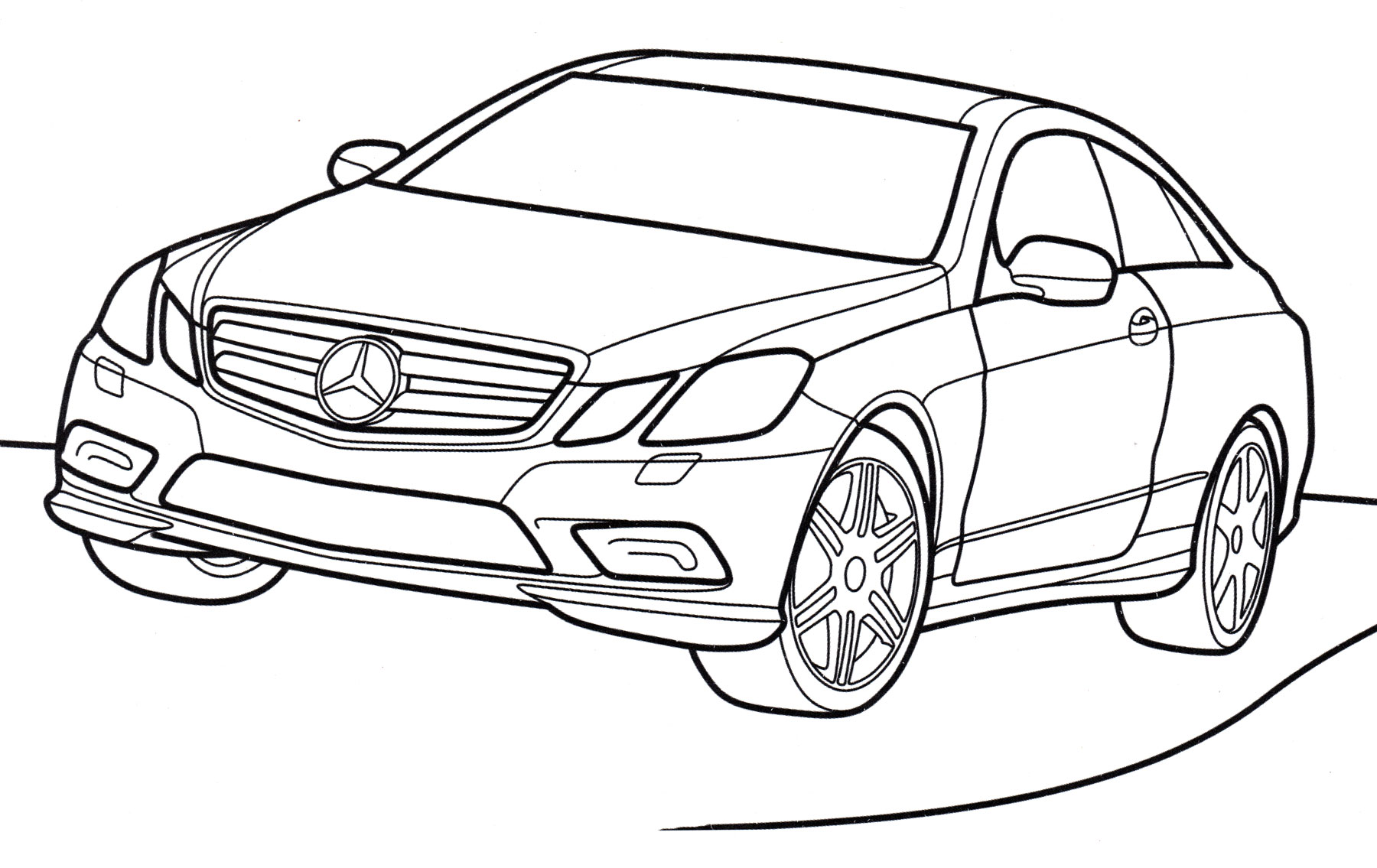 Раскраска Mercedes E-class