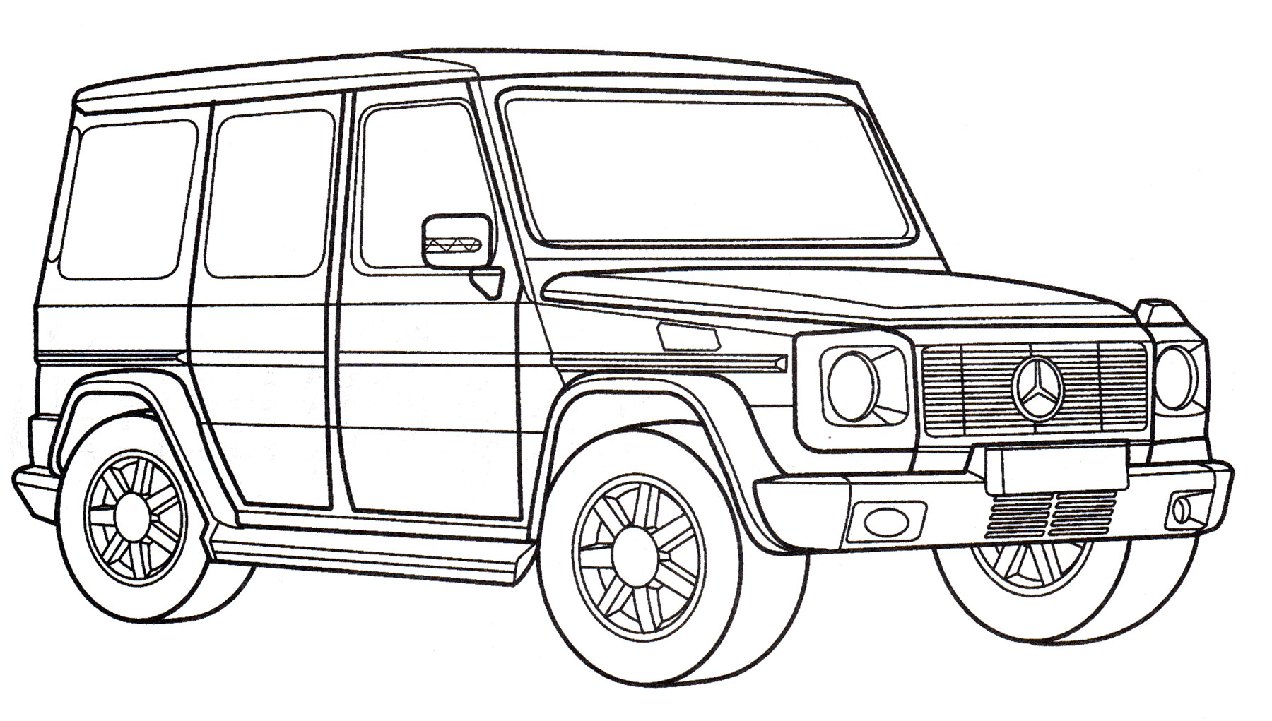Раскраска Mercedes G 55 AMG