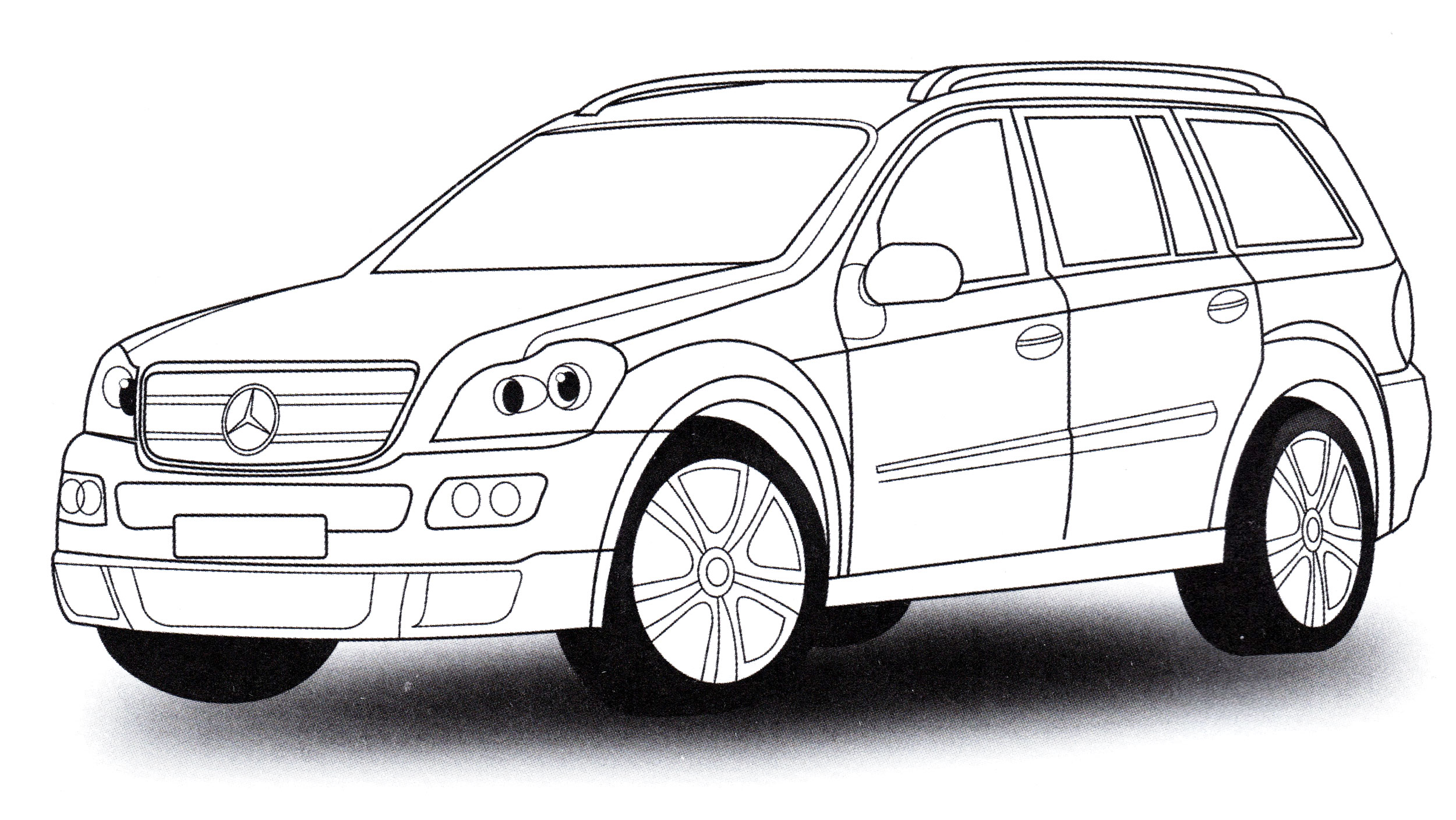 Раскраска Mercedes GL