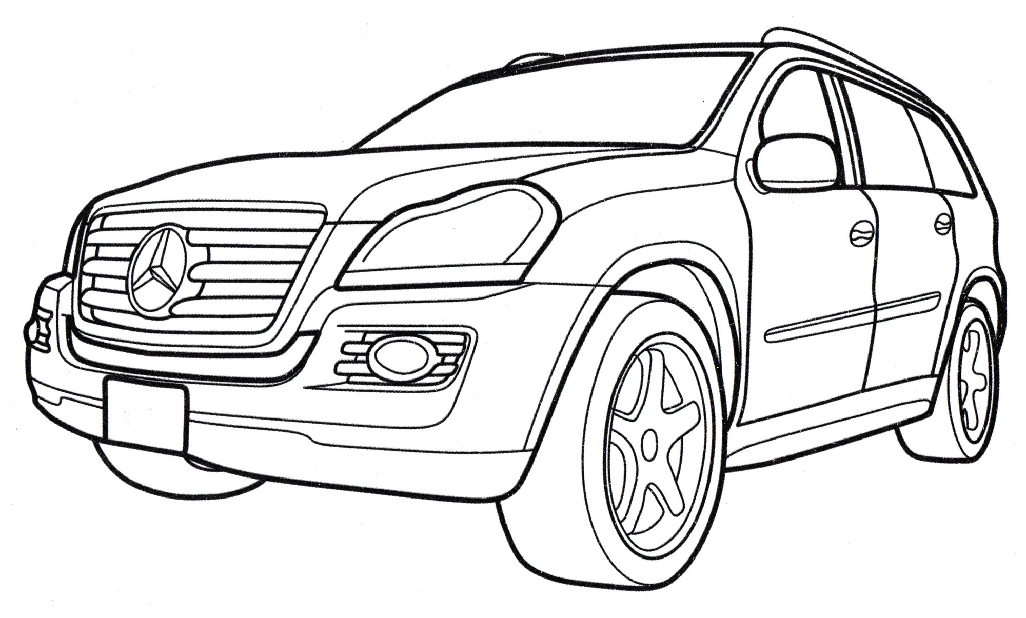 Раскраска Mercedes GL-class