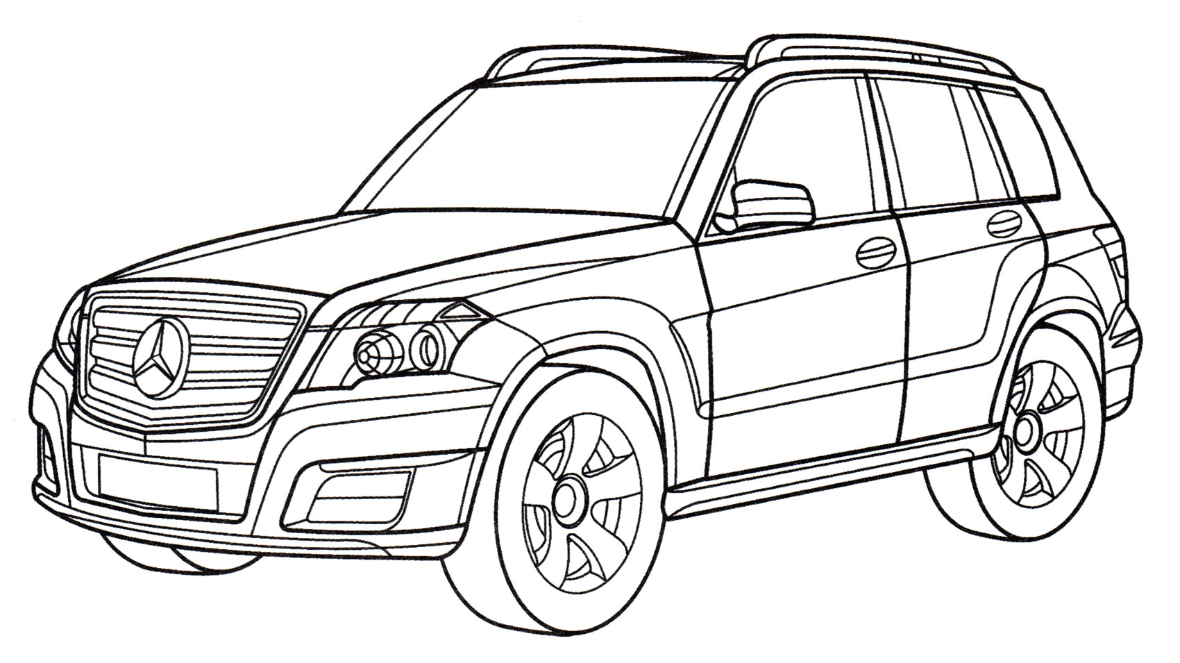 Раскраска Mercedes GLK 350