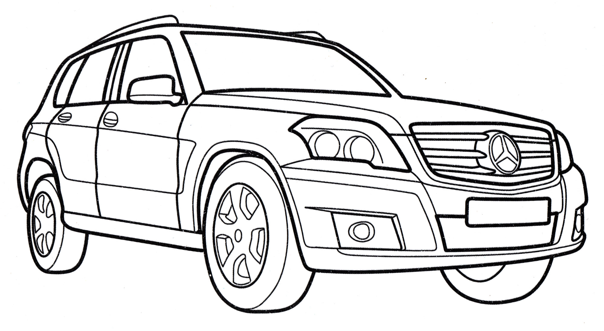 Раскраска Mercedes GLK-class