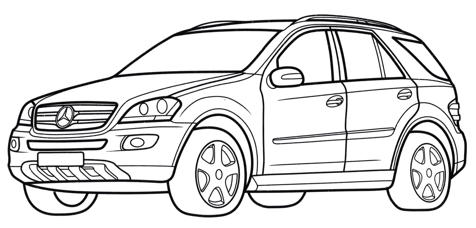 Раскраска Mercedes M-class