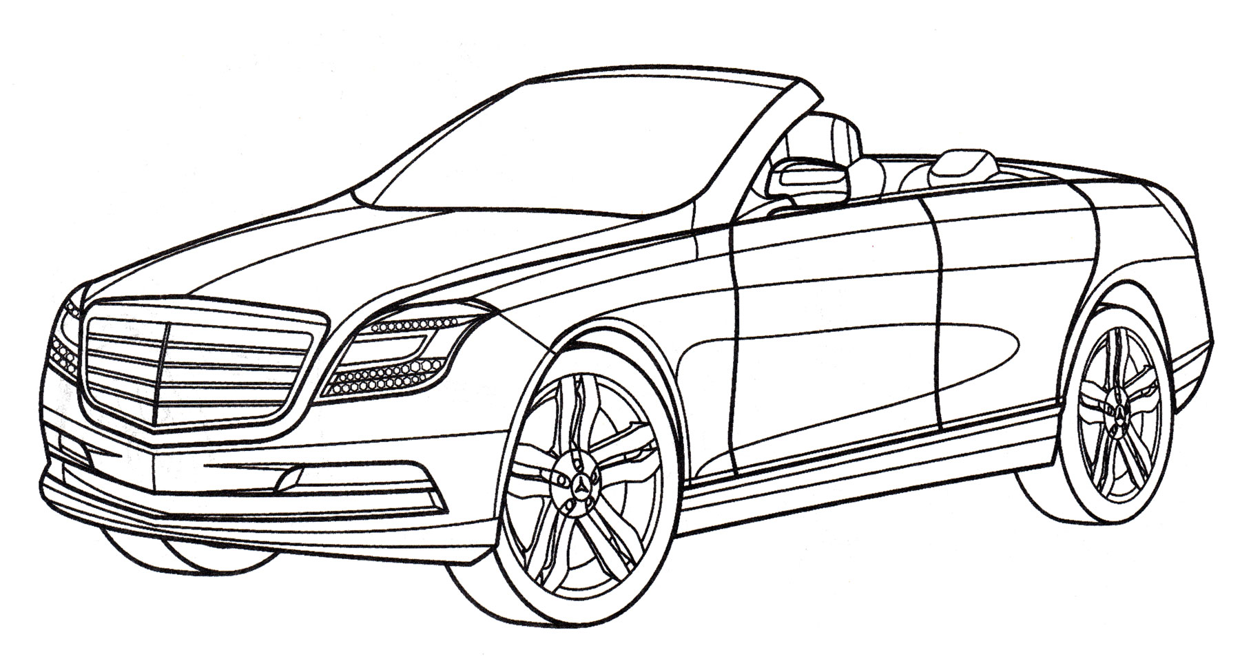 Раскраска Mercedes Ocean Drive