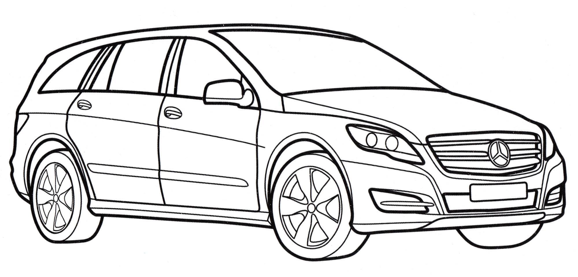 Раскраска Mercedes R-class