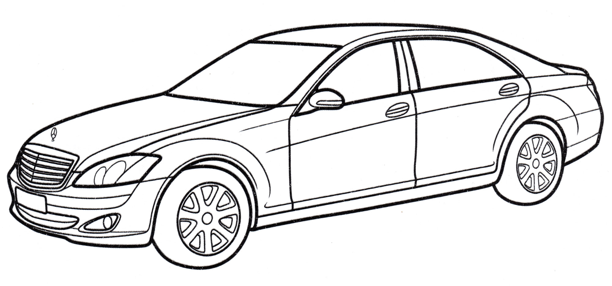 Раскраска Mercedes S-class