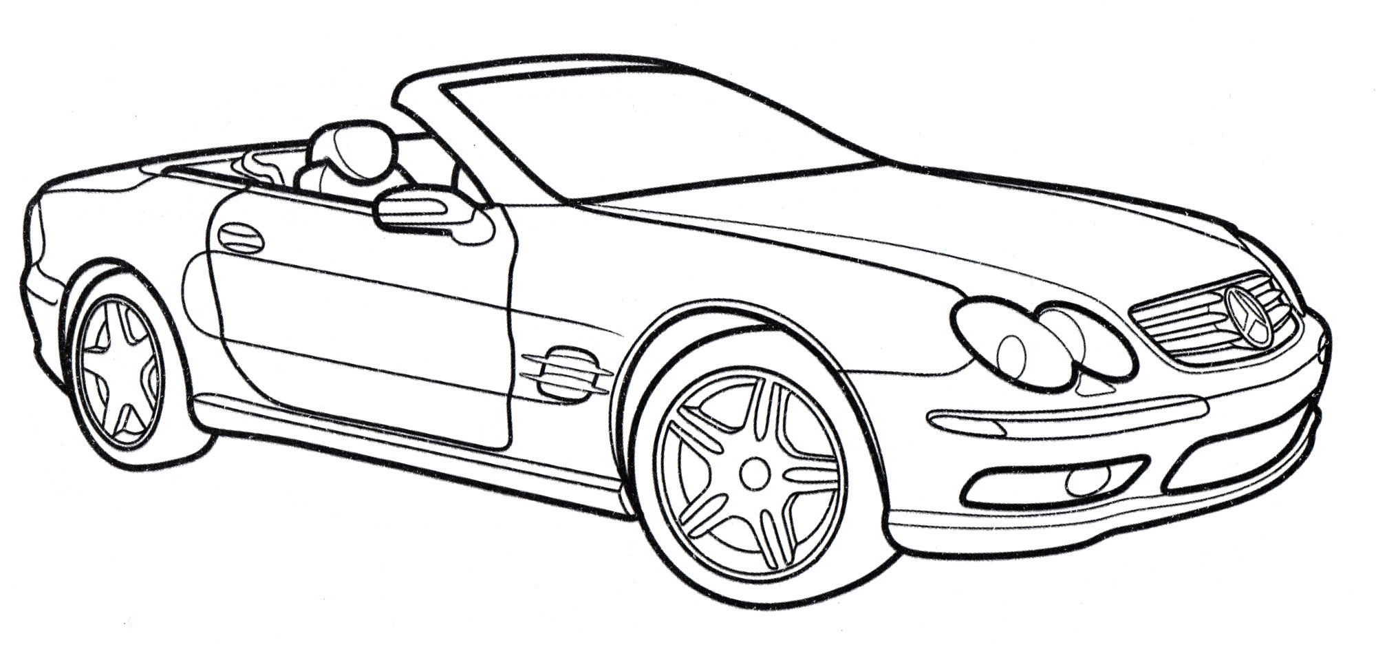 Раскраска Mercedes SL-class