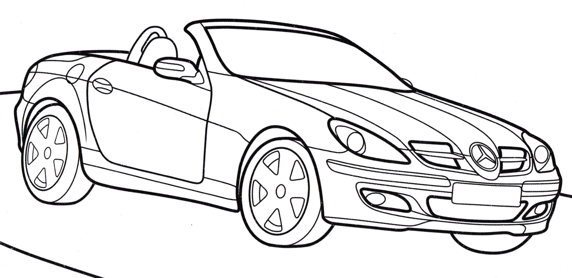 Раскраска Mercedes SLK