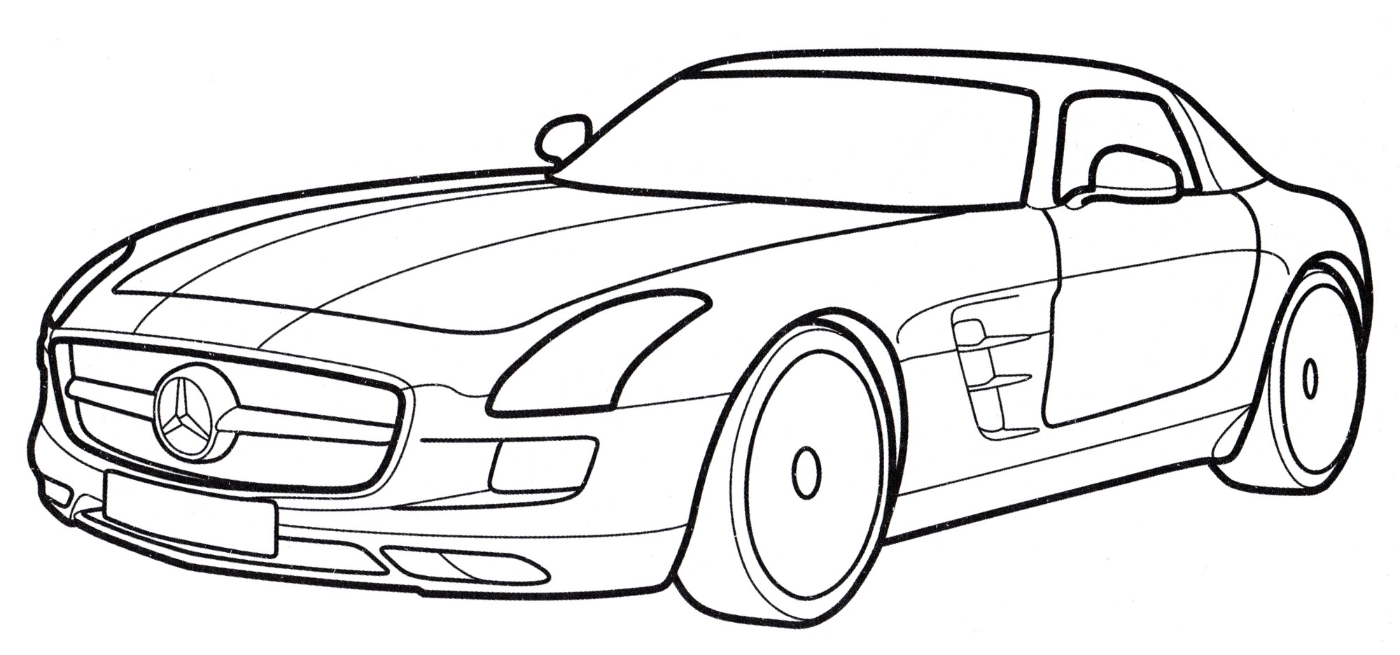 Раскраска Mercedes SLS AMG